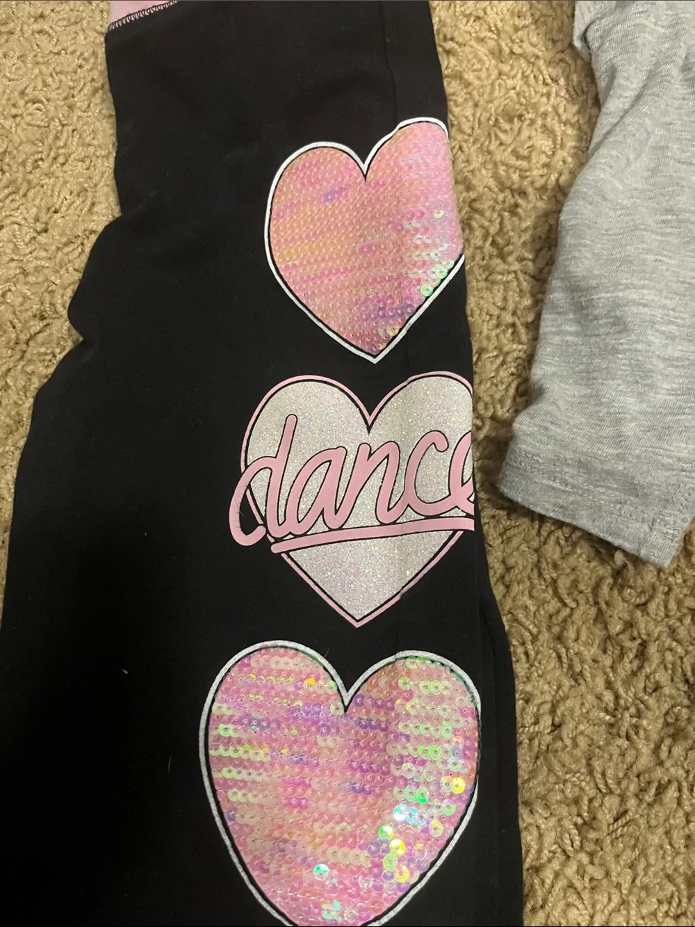 Justice Black, Pink & Gray Kids' Dance Outfit Set - 3 Pieces